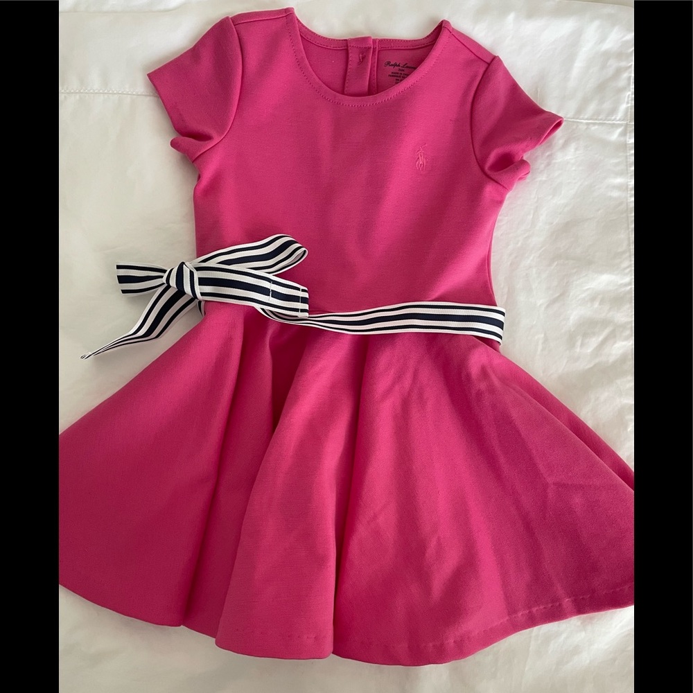 Ralph Lauren Bright Pink Swing Dress - size 24 months - new without tags!